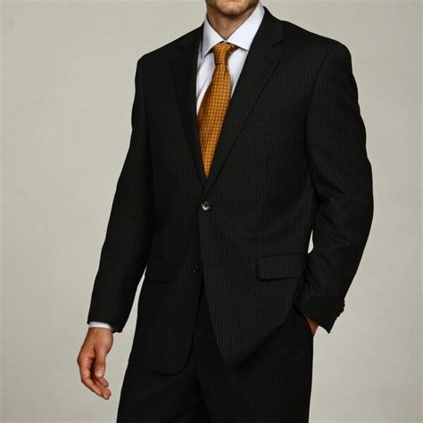 michael kors black pinstripe suit